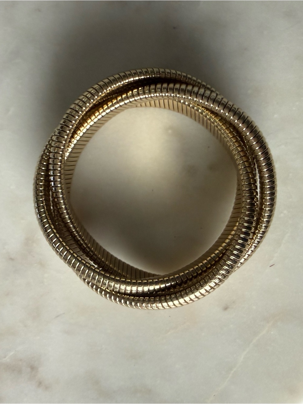 Gold Cobra Bracelet & Twisted Cuff Bracelet New - Picture 2 of 7